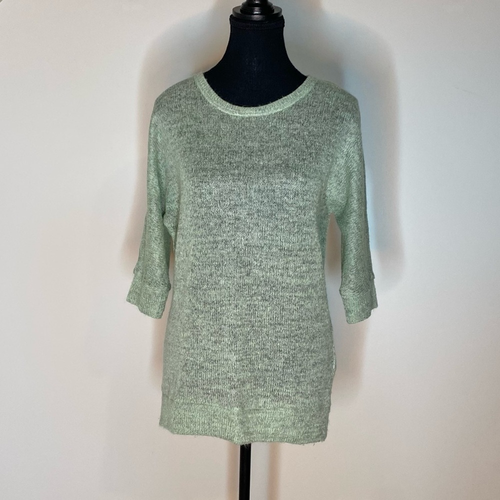 NOISY MAY Sage Mint Green Loose Knit Sweater Cardigan Lightweight Size Small - Picture 7 of 12